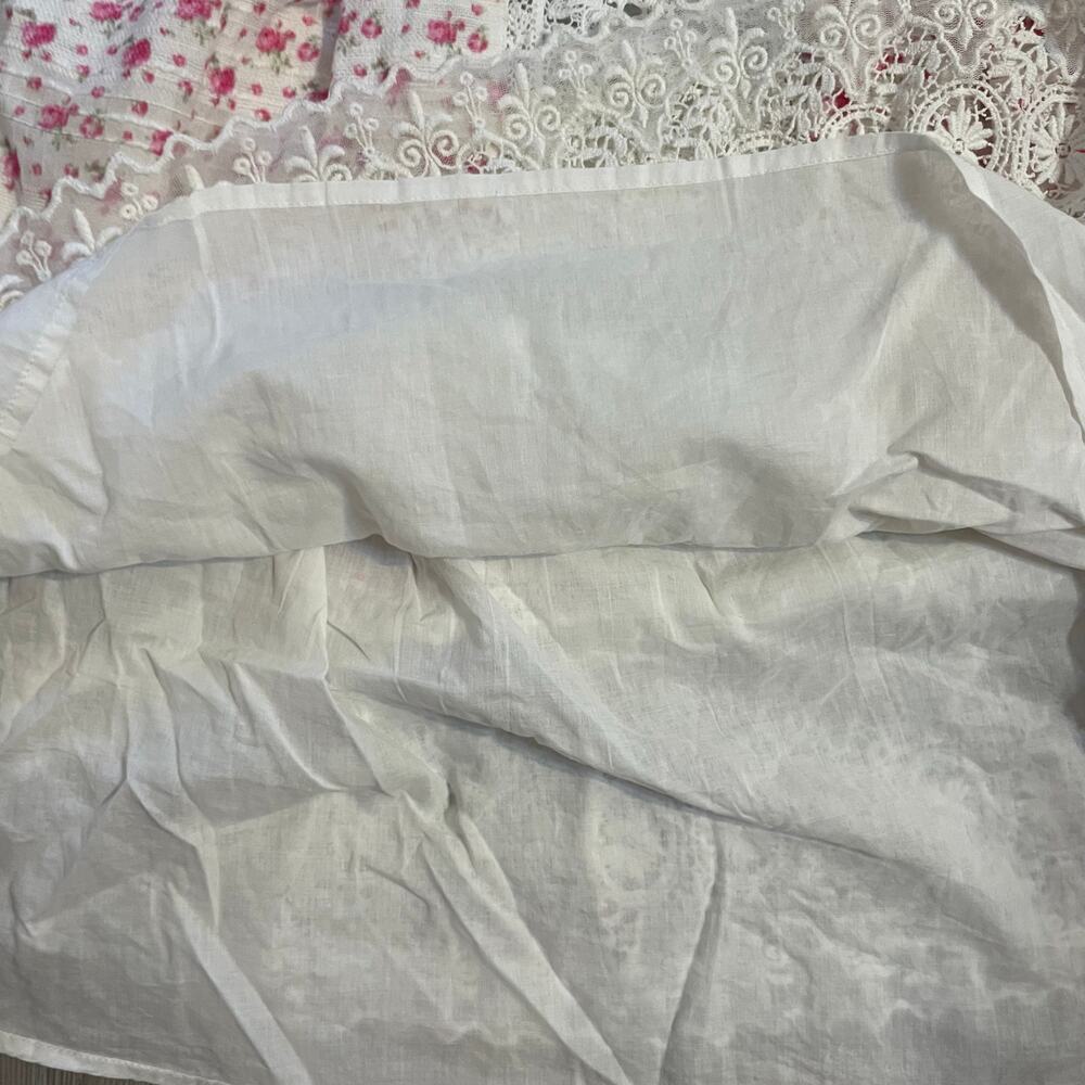 NWT LoveShackFancy Kesia mini dress with a floral print and lace accents. Size L - Picture 10 of 16